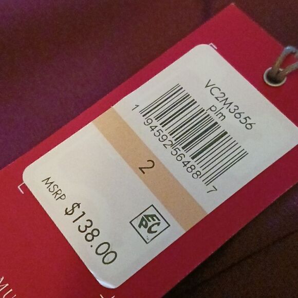 Vince Camuto Stretch Crepe Halter Ruched Dress in Plum - Picture 15 of 16